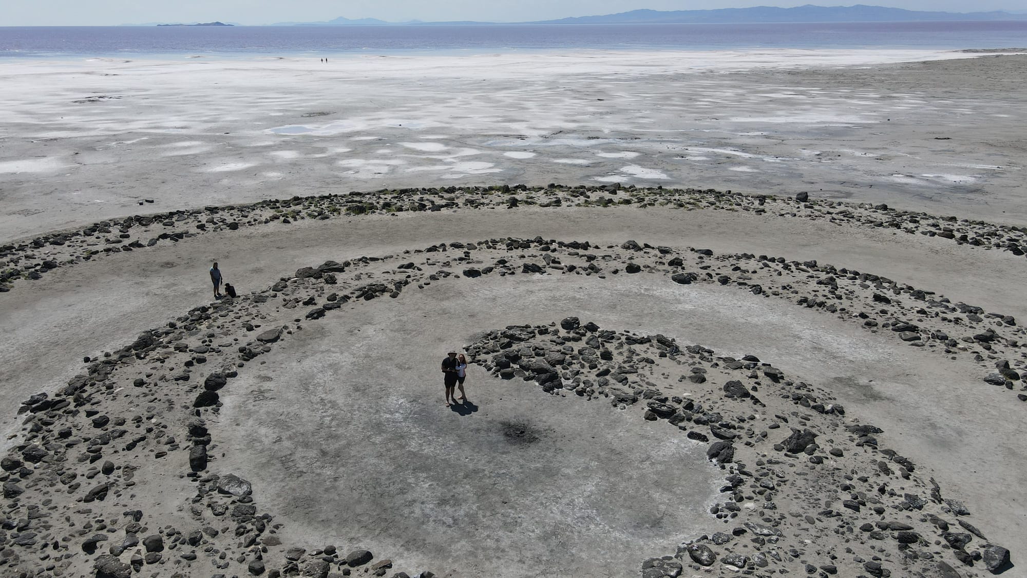 El Spiral Jetty en el Gran Lago Salado